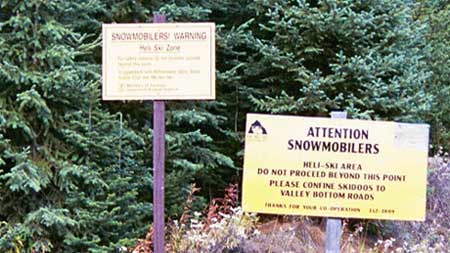 Snowmobiling and Heliskiing in the Glacier Dome area