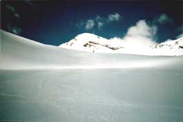 Skier on Commander Glacier