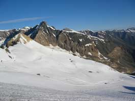 Summer Skiing on Farnham Glacier